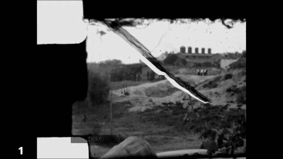 Screenshot from the Wiener Film mass execution in Liepaja 1942 fc 0001 - distant totale shot from POV lorry